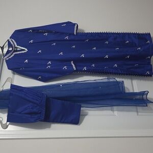 Vanya- Blue Embroidered Long Dress- Size M